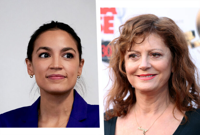 Alexandria Ocasio-Cortez and Susan Sarandon (Photo illustration by Salon/Getty Images)
