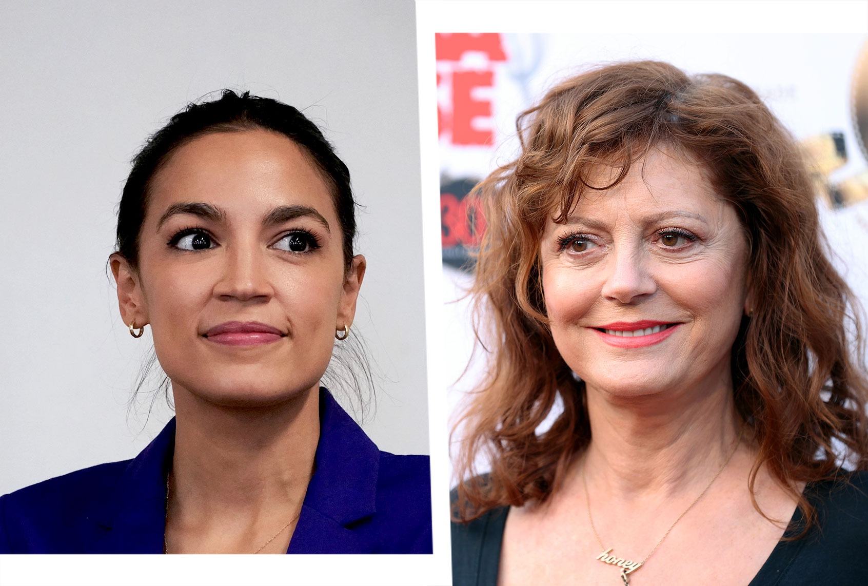 Alexandria Ocasio-Cortez and Susan Sarandon (Photo illustration by Salon/Getty Images)