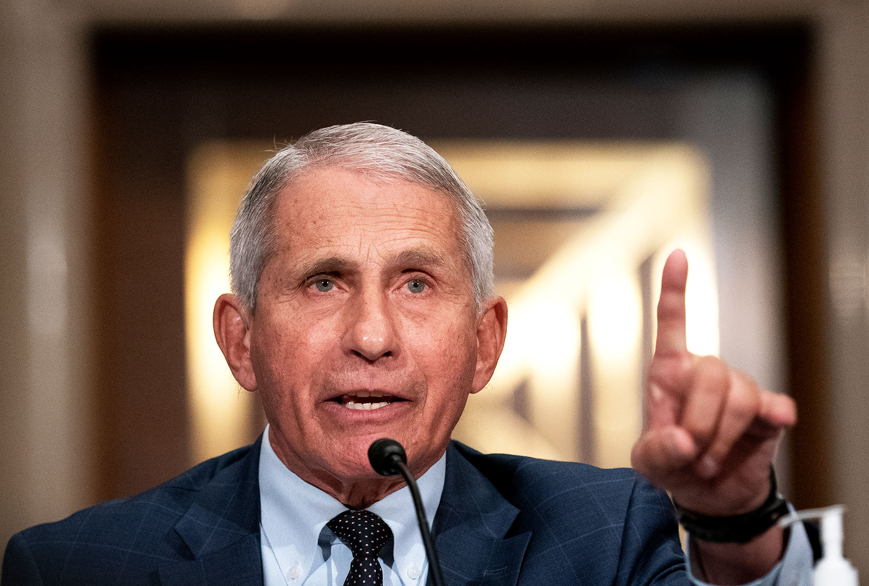 Dr. Anthony Fauci, Director of the National Institute of Allergy and Infectious Diseases, testifies at a Senate Health, Education, Labor, and Pensions Committee hearing at the Dirksen Senate Office Building on July 20, 2021 in Washington, DC. The committee will hear testimony about the Biden administration's ongoing plans to deal with the COVID-19 pandemic and Delta variant. (Stefani Reynolds-Pool/Getty Images)