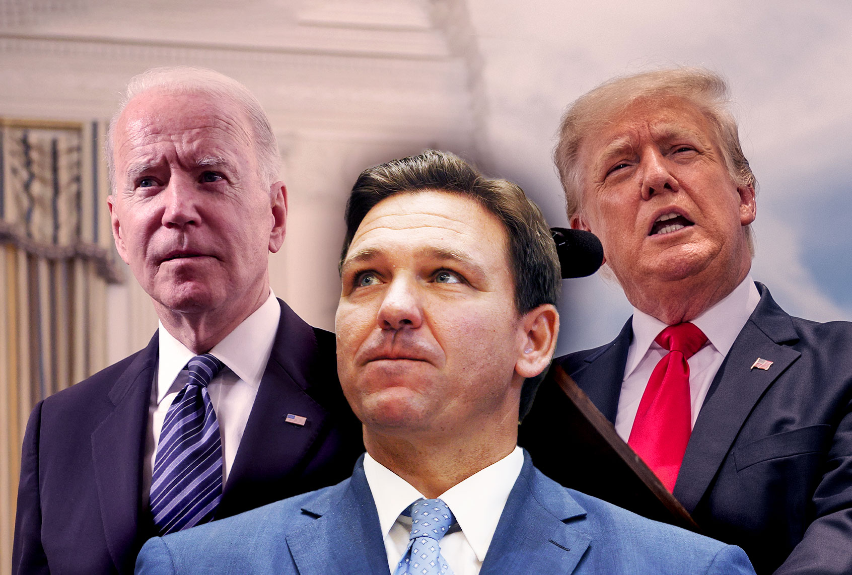 Joe Biden, Donald Trump and Ron DeSantis (Photo illustration by Salon/Getty Images)