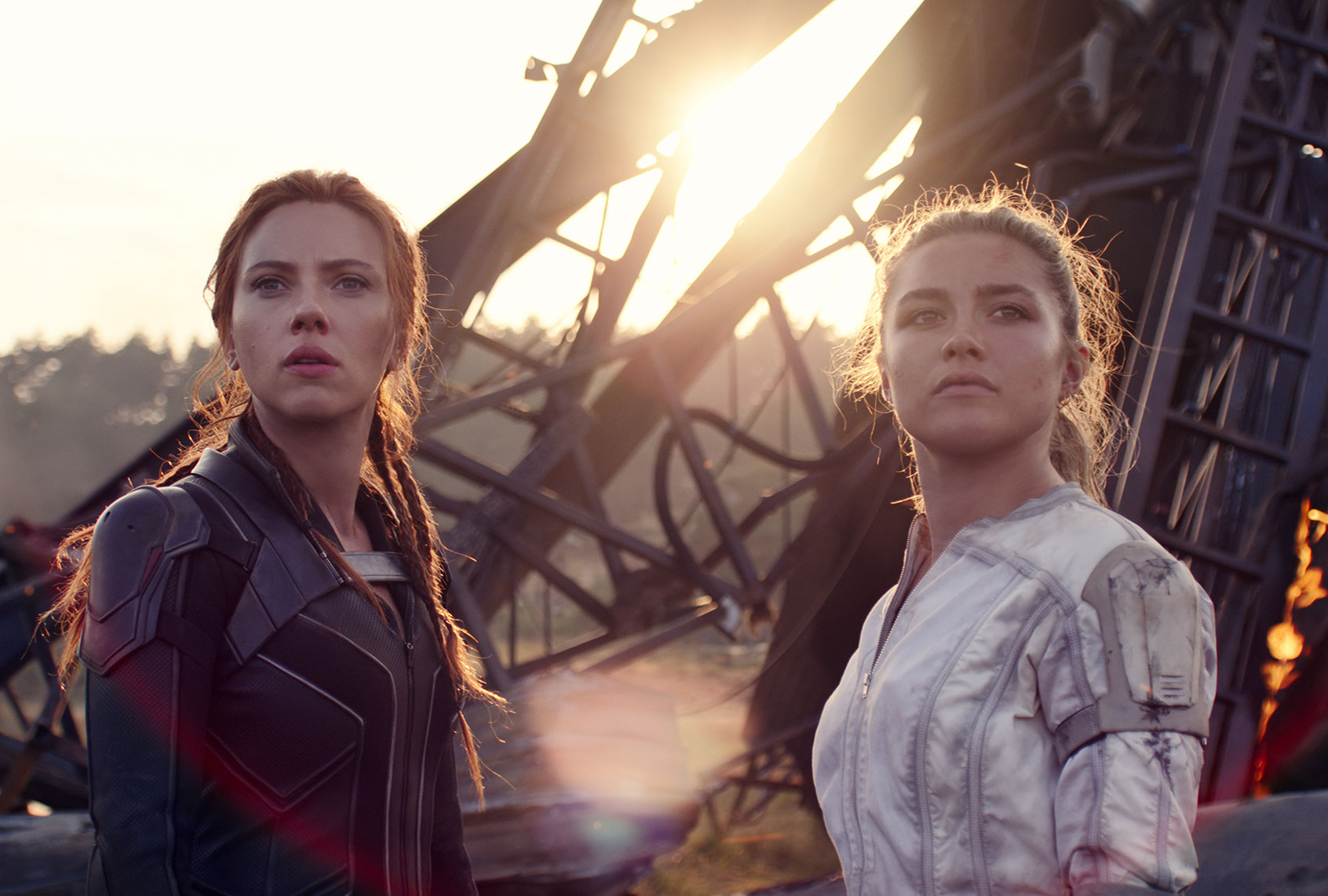 Scarlett Johansson and Florence Pugh in "Black Widow" (Marvel Studios)