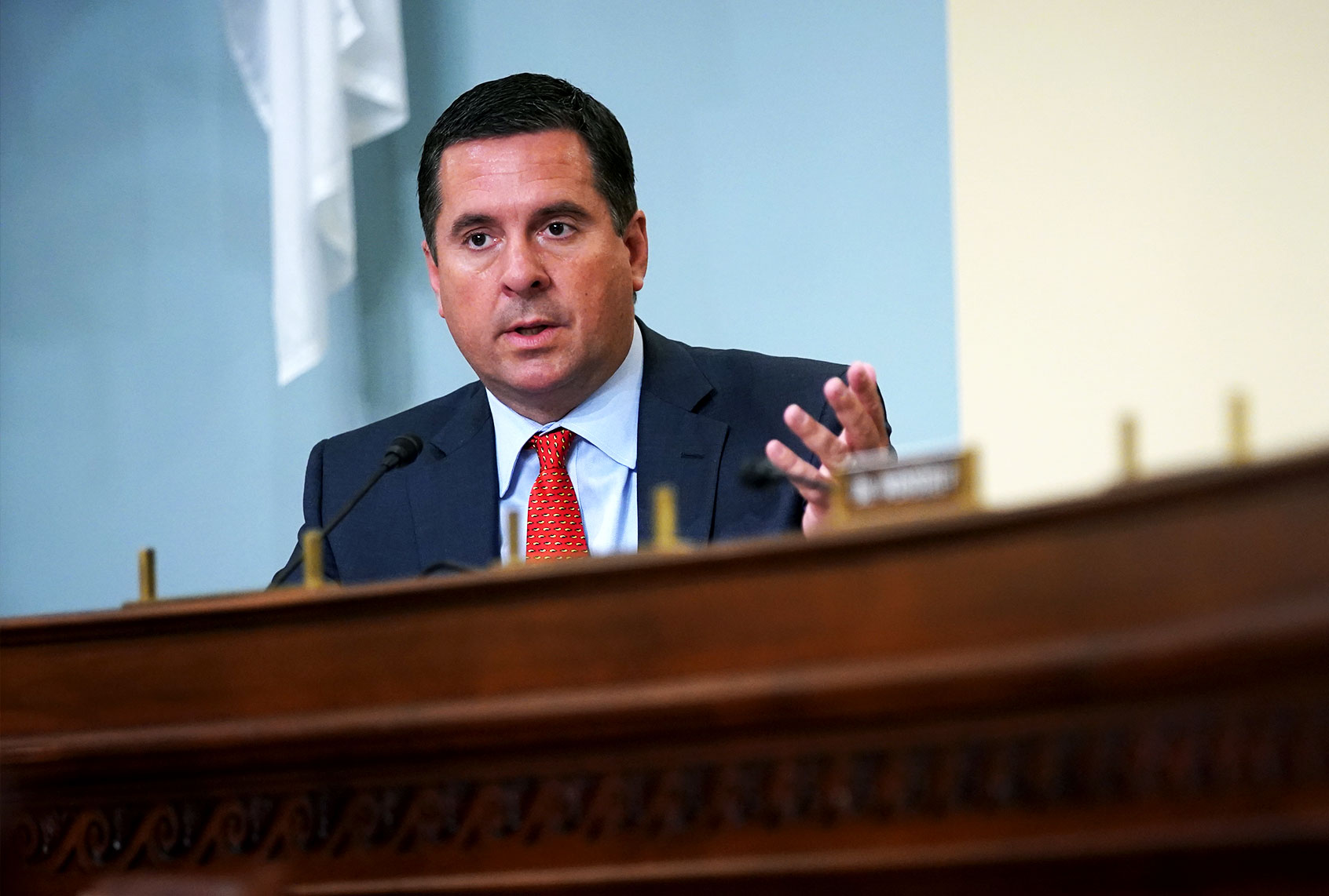 Ranking member Rep. Devin Nunes (R-CA) speaks during a House Intelligence Committee hearing on April 15, 2021 in Washington, D.C. (Al Drago-Pool/Getty Images)