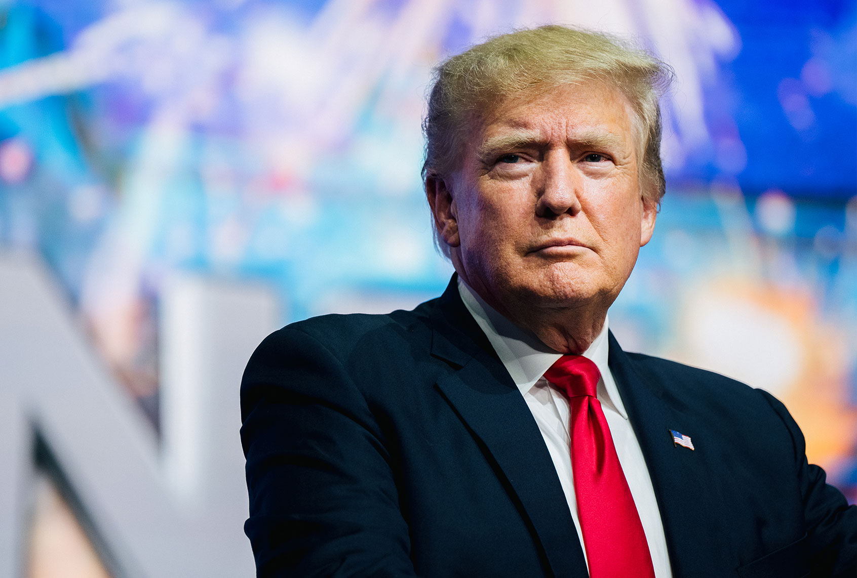 Former U.S. President Donald Trump prepares to speak at the Rally To Protect Our Elections conference on July 24, 2021 in Phoenix, Arizona. (Brandon Bell/Getty Images)