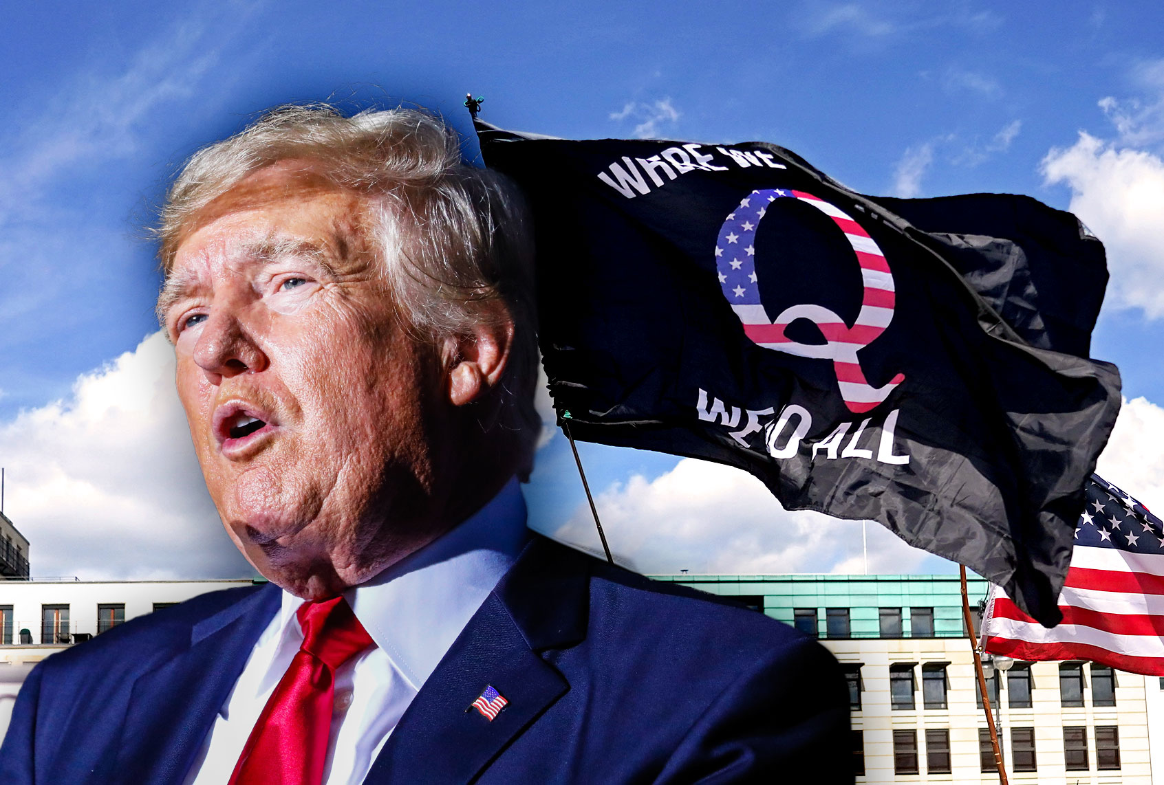 Donald Trump | QAnon (Photo illustration by Salon/Getty Images)