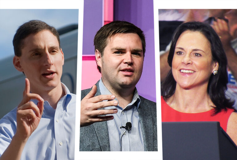 Josh Mandel, JD Vance and Jane-Timken (Photo illustration by Salon/Getty Images)