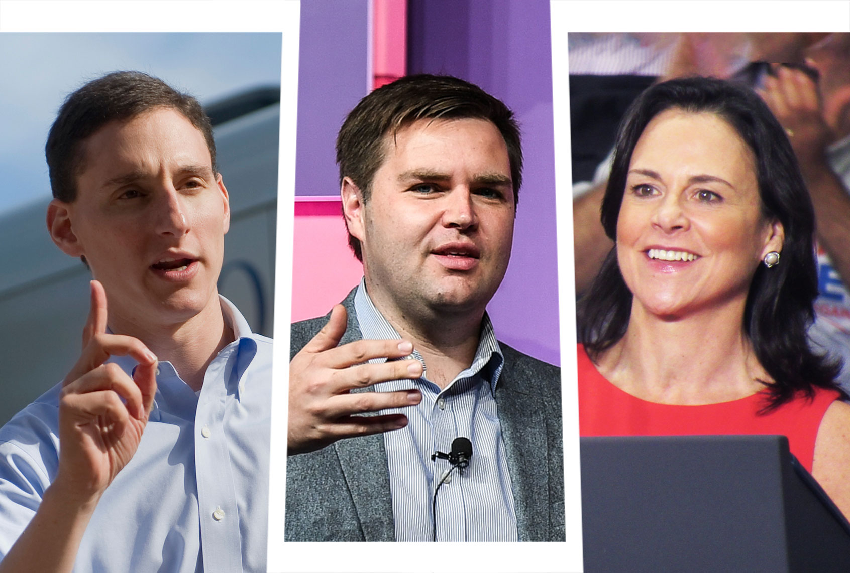 Josh Mandel, JD Vance and Jane-Timken (Photo illustration by Salon/Getty Images)