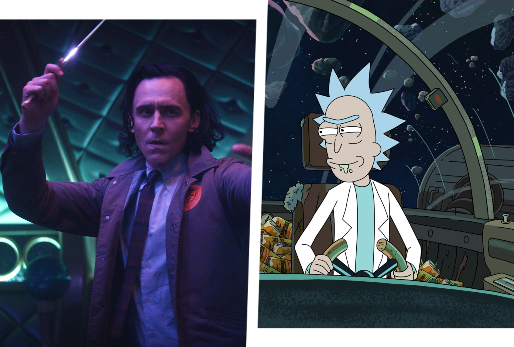 Loki | Rick and Morty (Photo illustration by Salon/Disney+/Marvel Studios/Warner Media/Adult Swim)