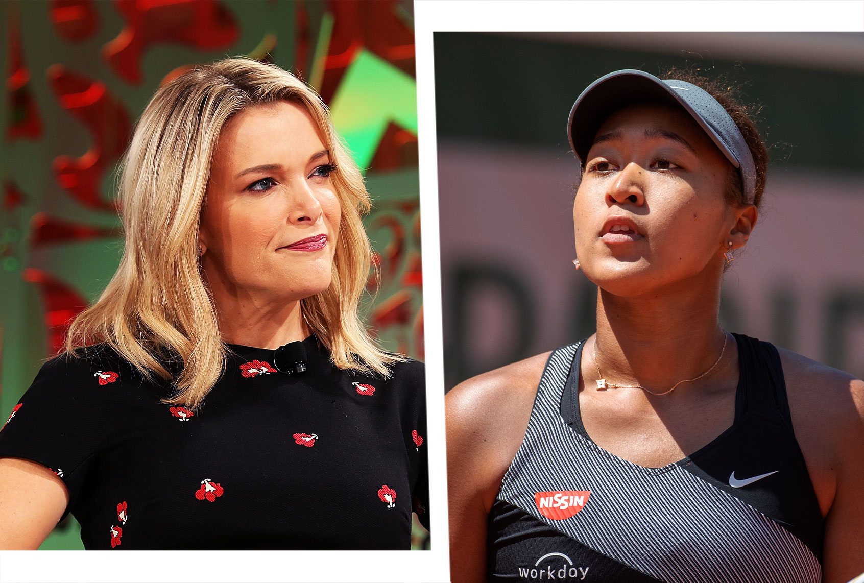 Megyn Kelly and Naomi Osaka (Photo illustration by Salon/Getty Images)