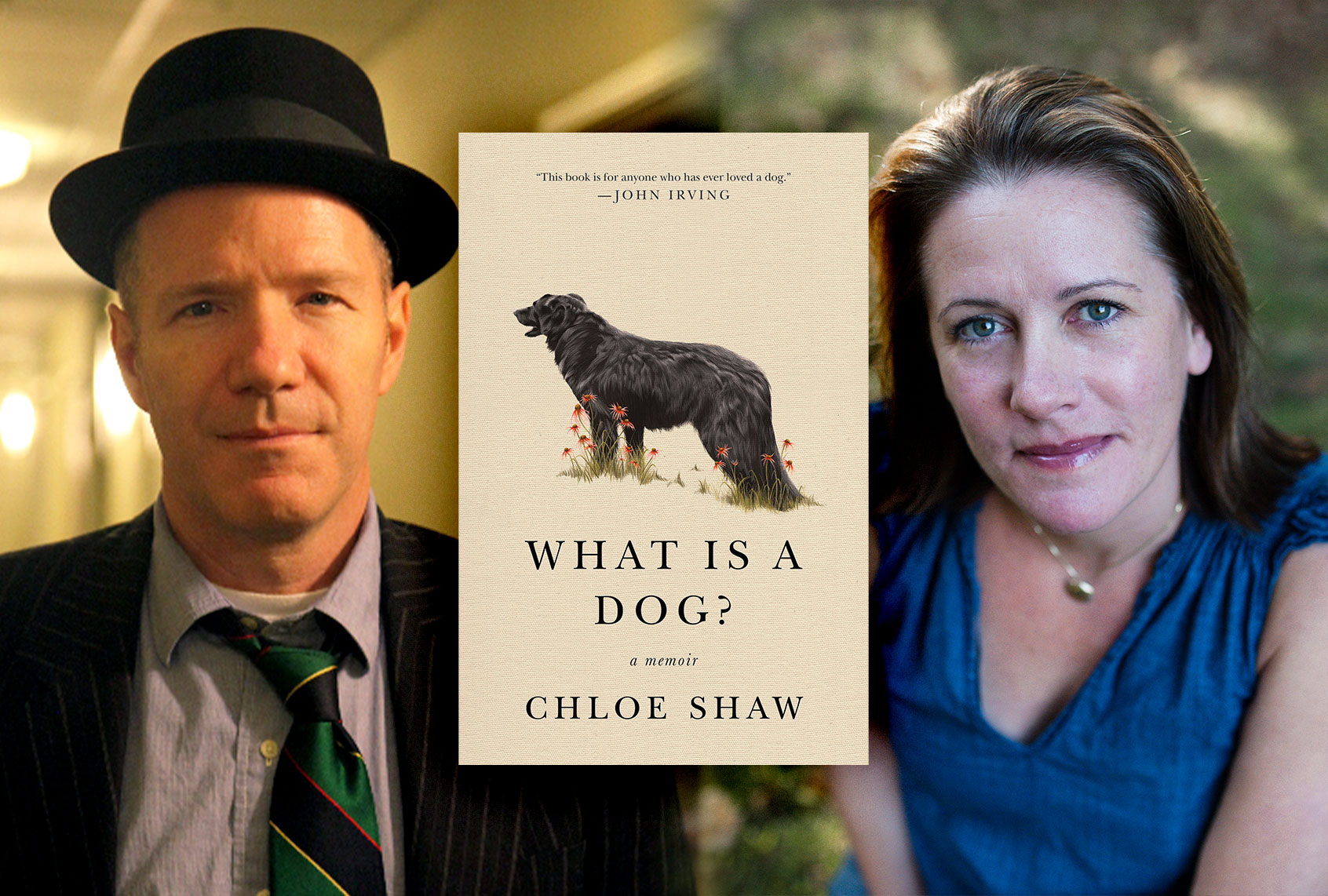 Chloe Shaw, author of "What Is A Dog?" and author Rick Moody (Photo illustration by Salon/Flat Iron Books/Rachel Liu)