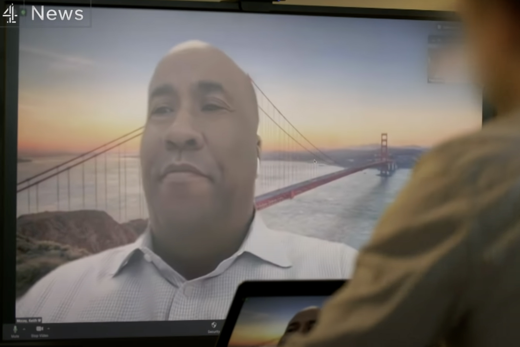 Keith McCoy of ExxonMobil's government affairs team during a secret recording by Unearthed, Greenpeace U.K.'s investigative journalism arm. (Unearthed via Channel 4 News)