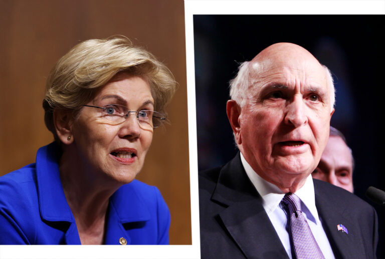 Elizabeth Warren and Ken Langone (Photo illustration by Salon/Getty Images)