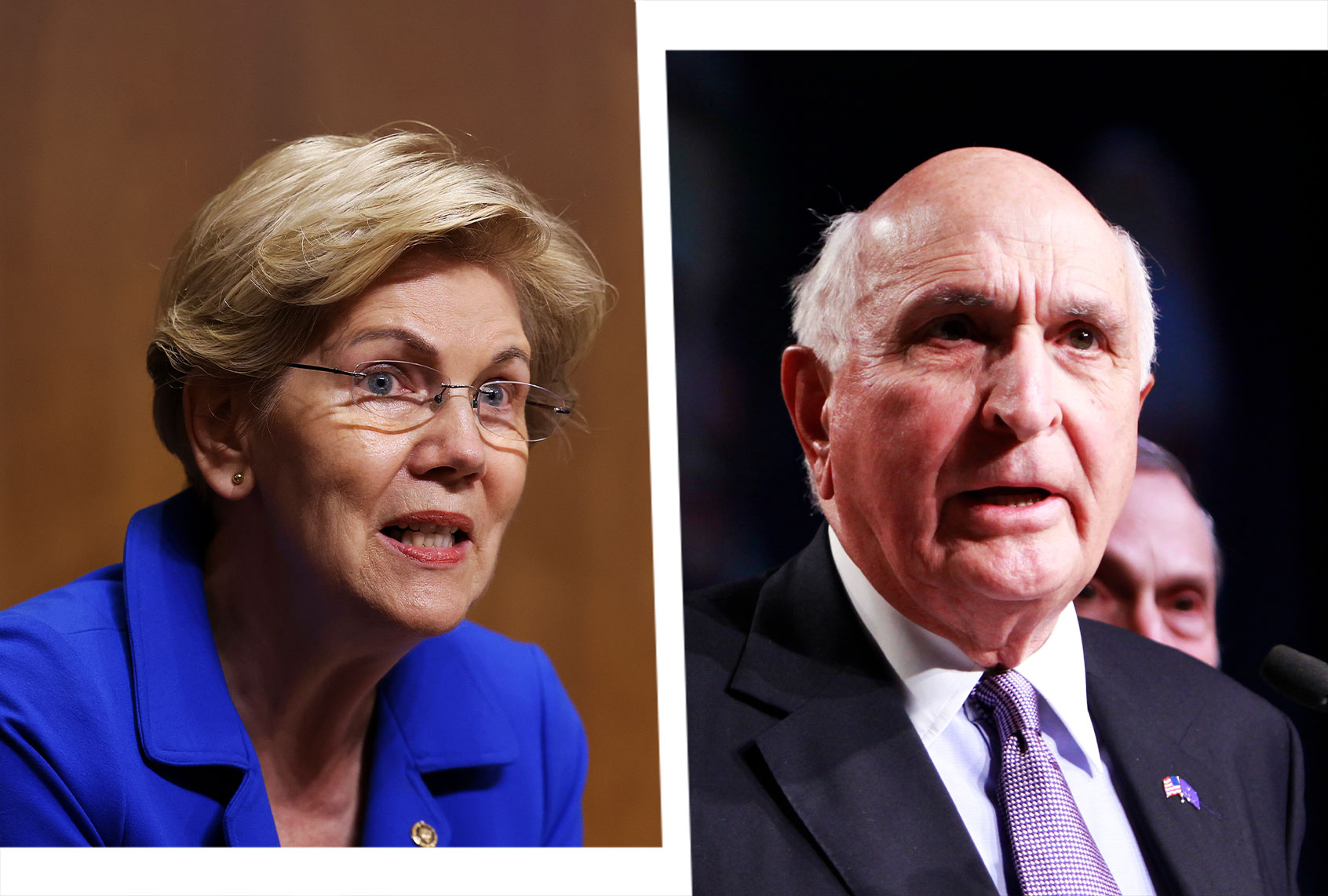 Elizabeth Warren and Ken Langone (Photo illustration by Salon/Getty Images)