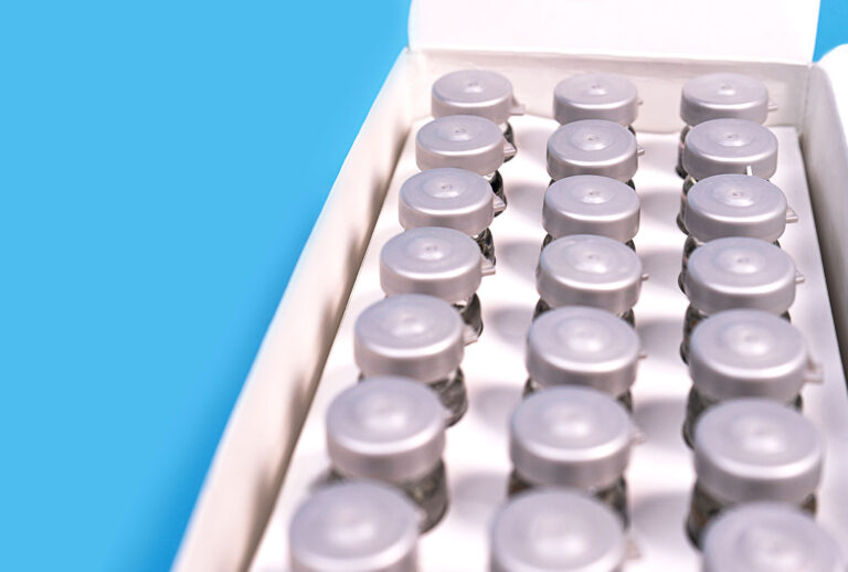 Box of vaccine vials (Getty images/Iryna Veklich)