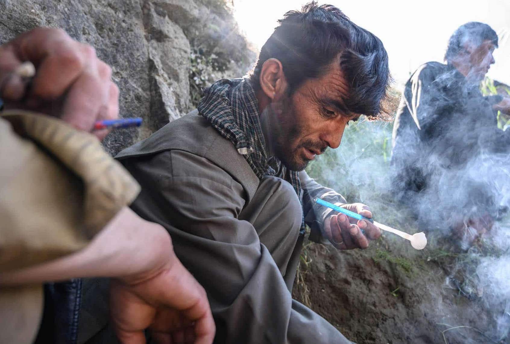Afghanistan’s cities — and even its impoverished rural areas — are seeing a flood of crystal meth use and addiction. (Kern Hendricks / Undark)