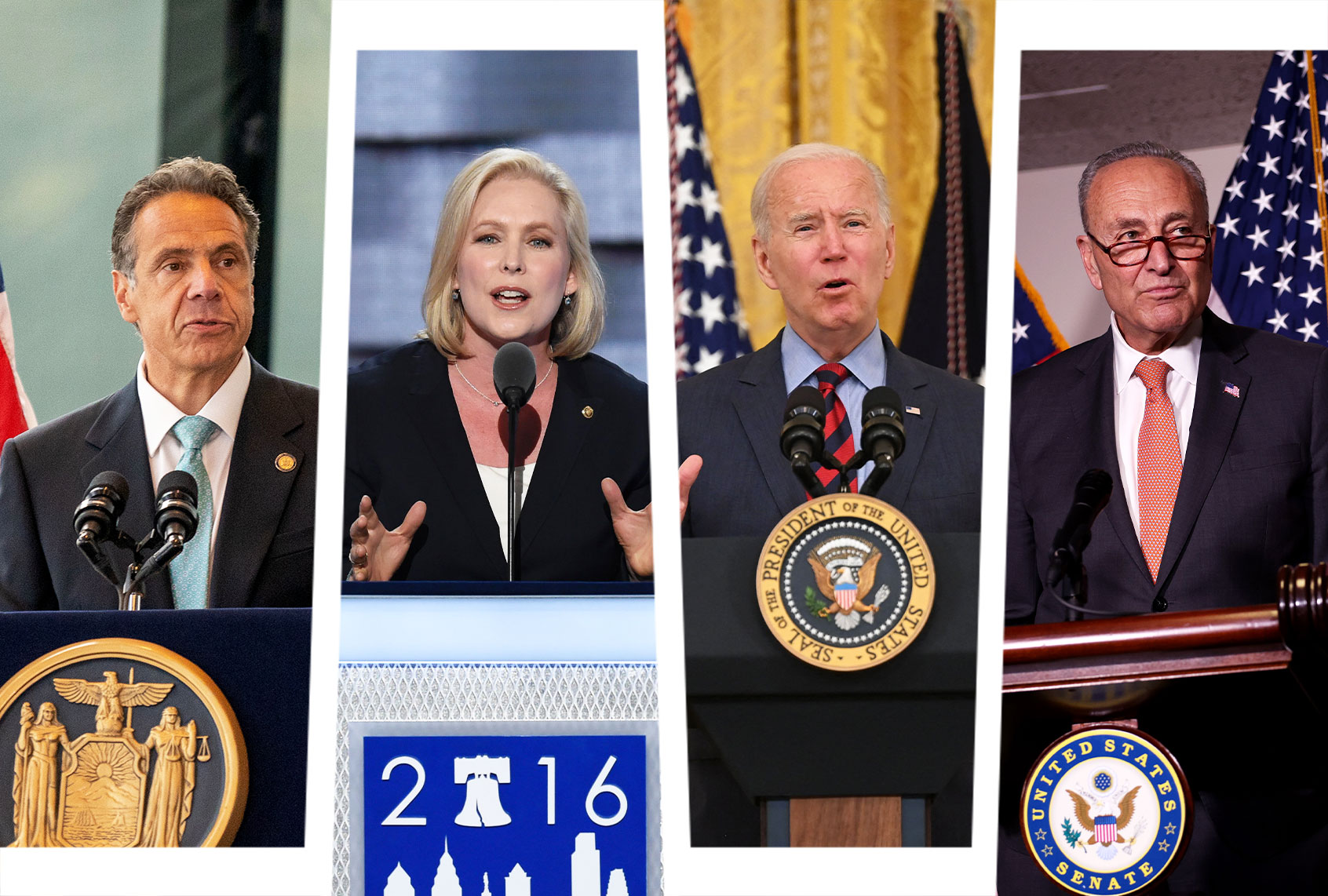 Andrew Cuomo, Kirsten Gillibrand, Joe Biden and Chuck Schumer (Photo illustration by Salon/Getty Images)