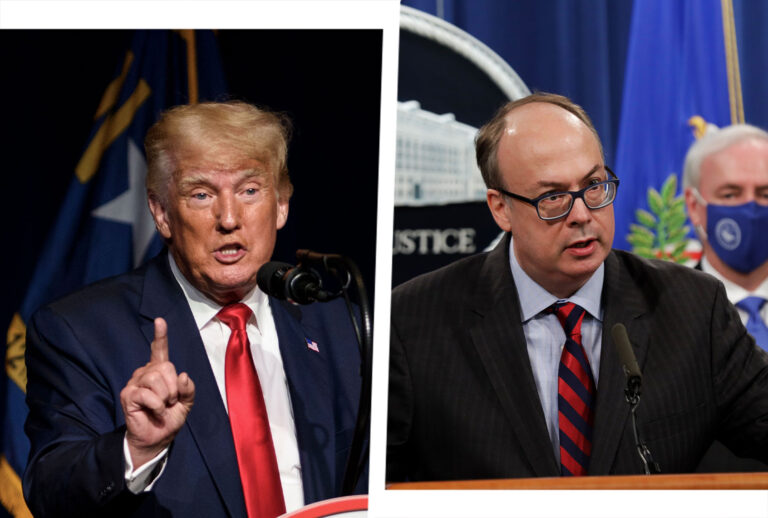 Donald Trump and Jeffrey Clark (Photo illustration by Salon/Getty Images)