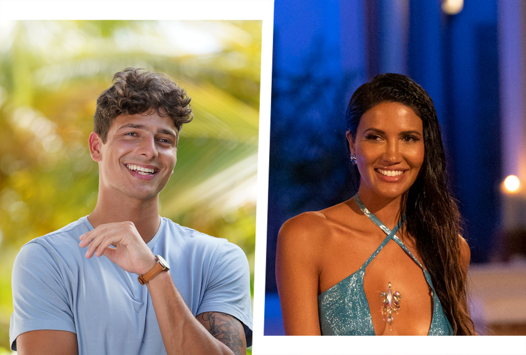 Casey Johnson and CJ Franco on "FBoy Island" (Julie Corsetti/HBO Max)