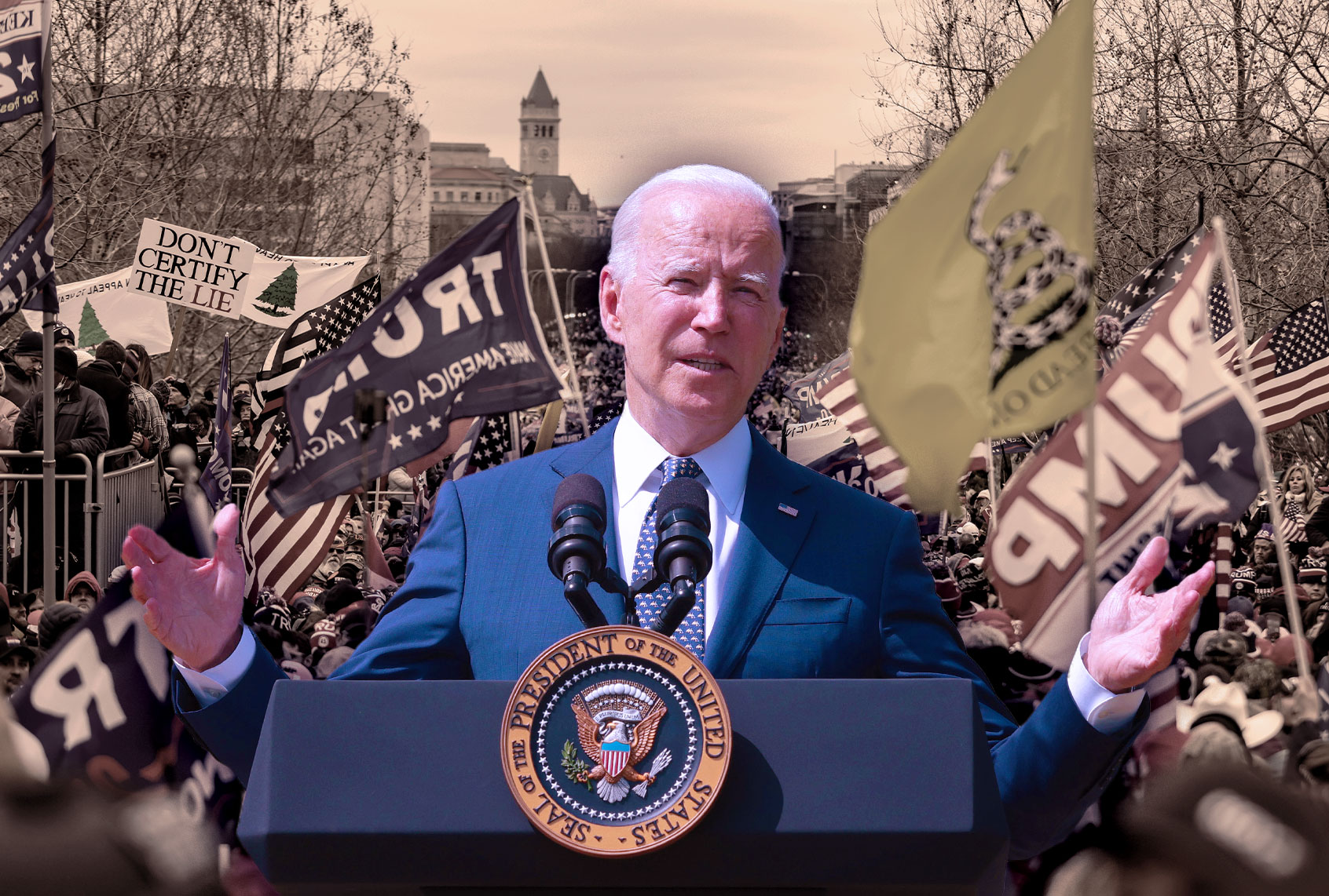 Joe Biden | Trump Supporters (Photo illustration by Salon/Getty Images)