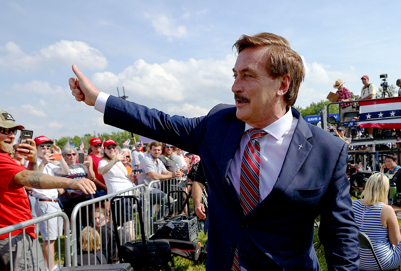 Michael Lindell known also as "Pillow Guy" (Tayfun Coskun/Anadolu Agency/Getty Images)