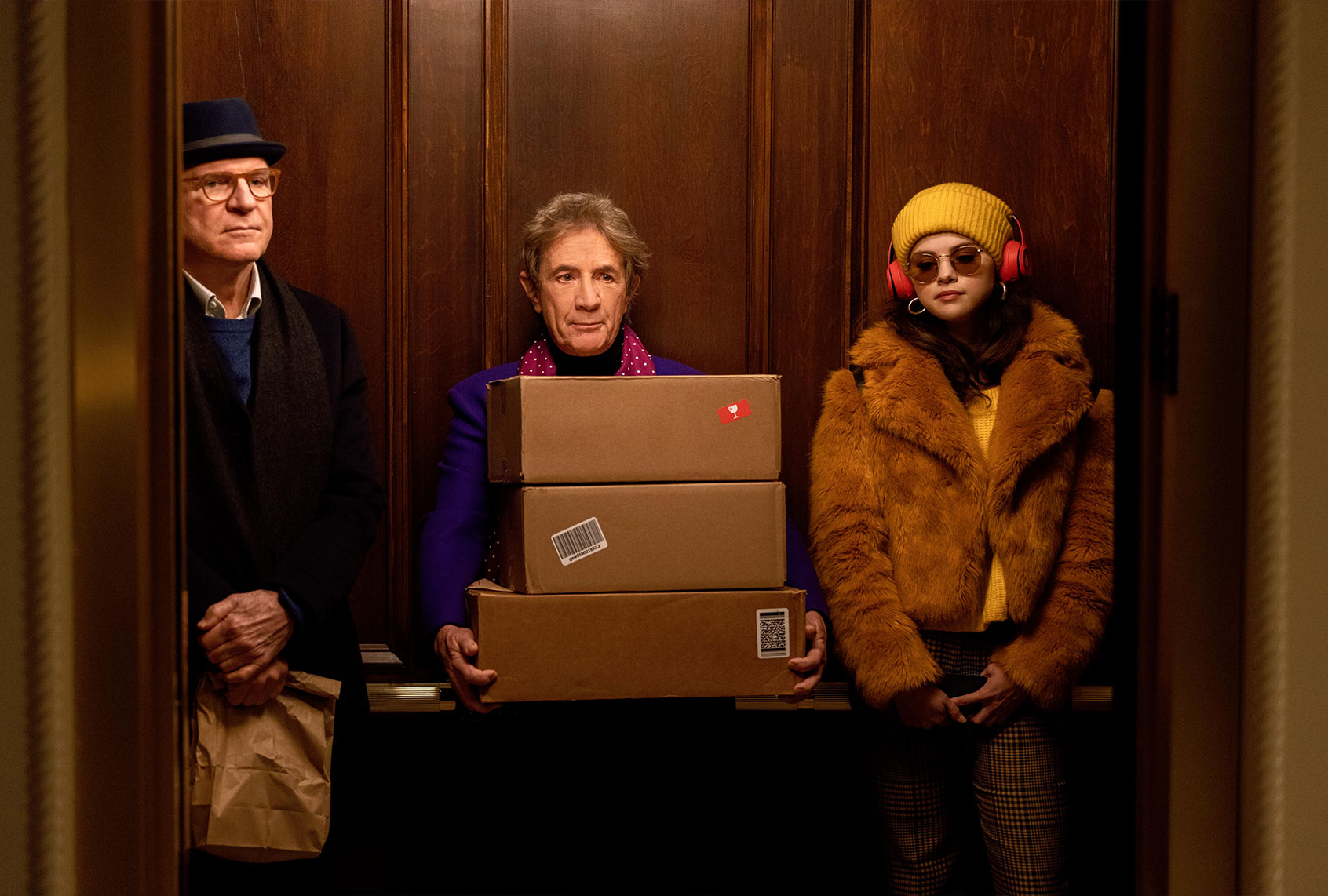 Steve Martin, Martin Short and Selena Gomez in "Only Murders in the Building" (Hulu)