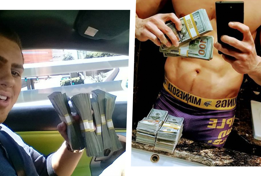 Anthony Lazzaro flaunted his playboy lifestyle on social media, posting pictures with large amounts of cash.