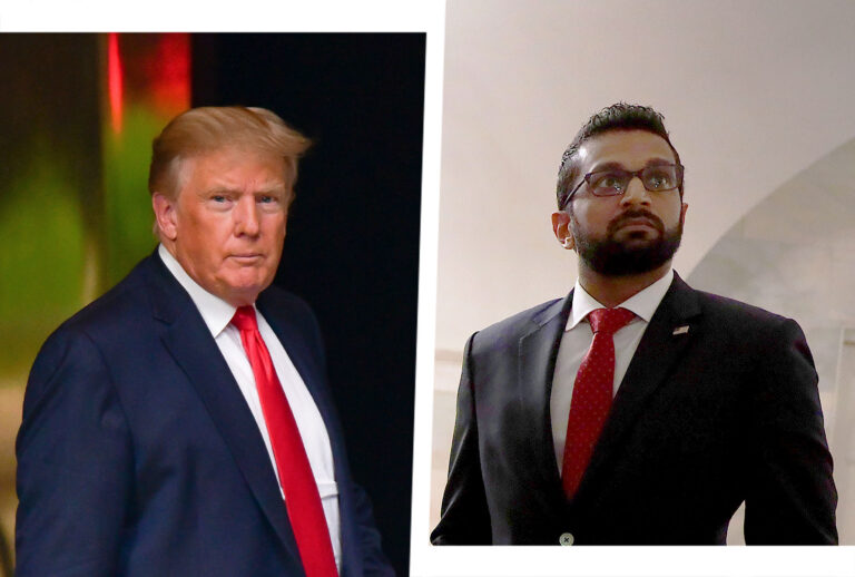 Former US President Donald Trump and adviser Kash Patel (Photo illustration by Salon/Getty Images)