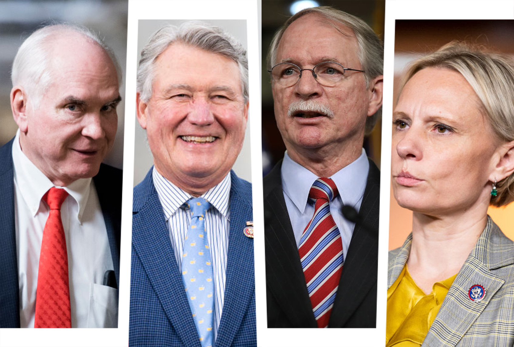 GOP Reps. Mike Kelly, Rick Allen, John Rutherford and Victoria Spartz (Illustration via Salon/Getty Images)