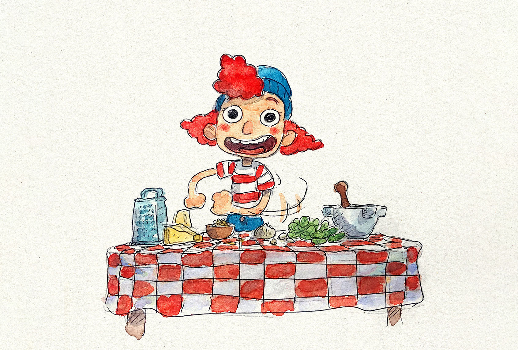 Giulia Marcovaldo visual development drawing from "Luca" (Image courtesy of Disney/Pixar)