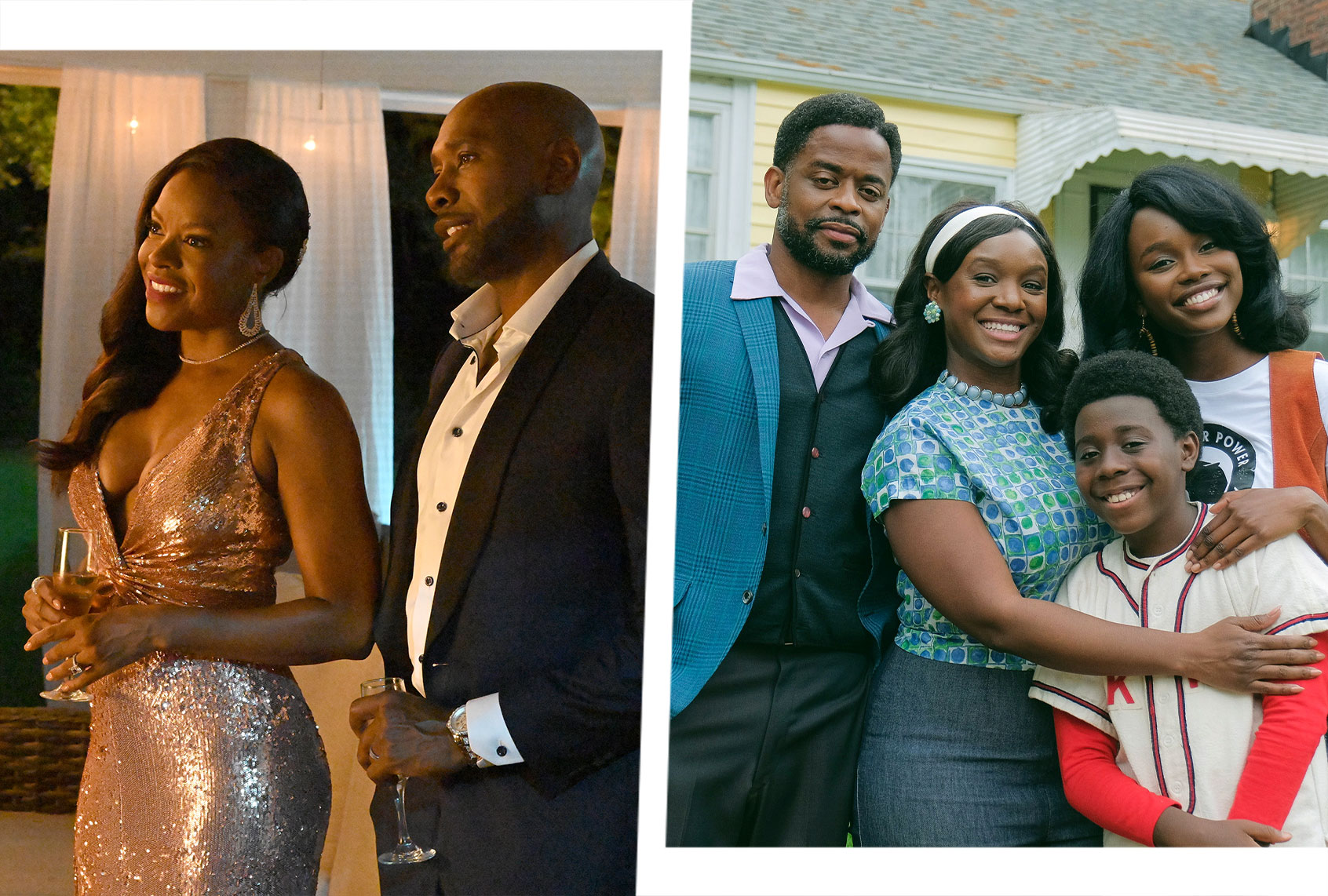 Nadine Ellis and Morris Chestnut in "Our Kind of People" | Dude Hill, Saycon Sengbloh, Laura Kariuki and Elisha Williams in "The Wonder Years" (Photo illustration by Salon/Brownie Harris/FOX/ABC/Erika Doss)