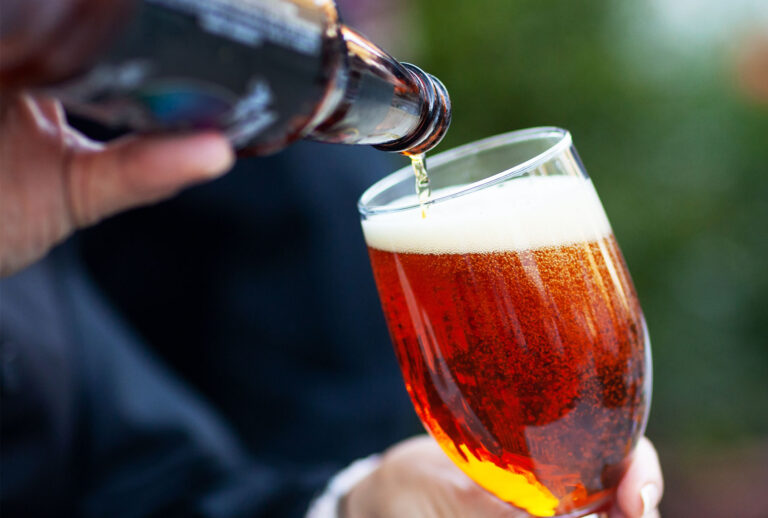Beer being poured into glass (Getty Images/Kevin Trimmer)