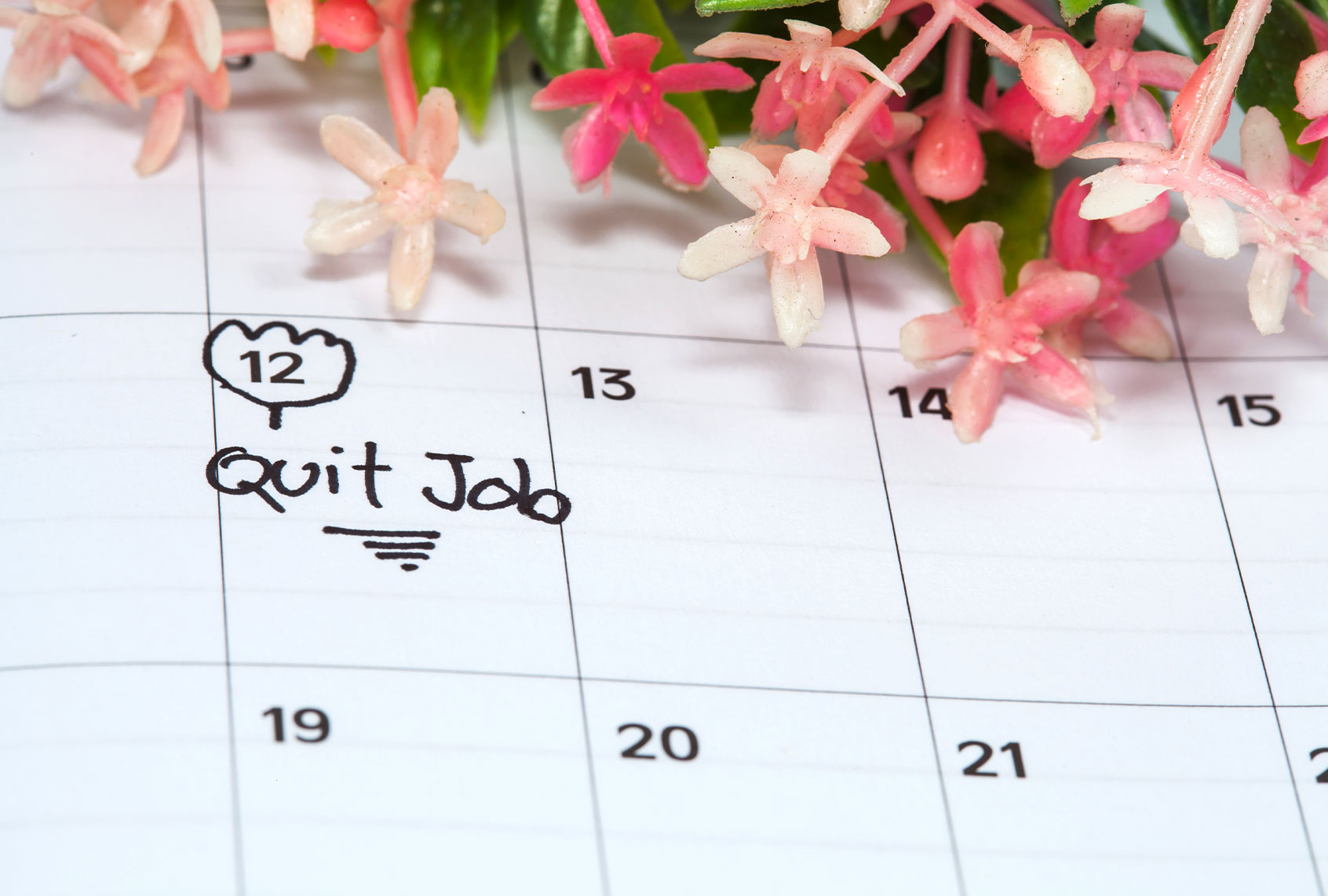 Reminder Quit Job in calendar (Getty Images/amnarj2006)