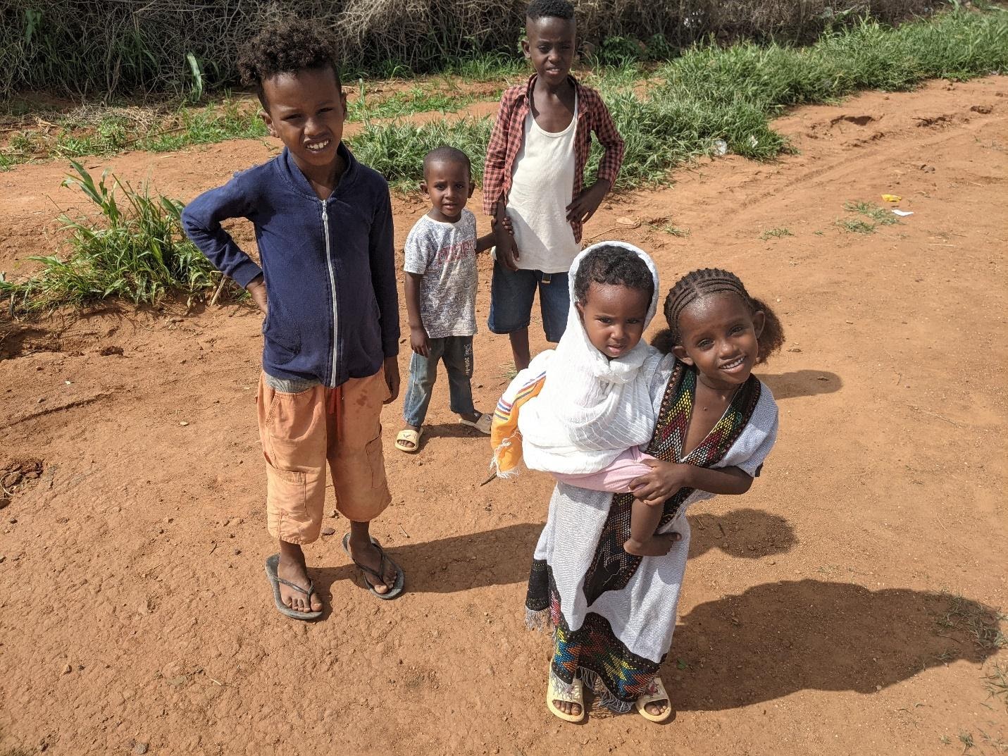Tigrayan refugee children in Um Rakuba, Sudan