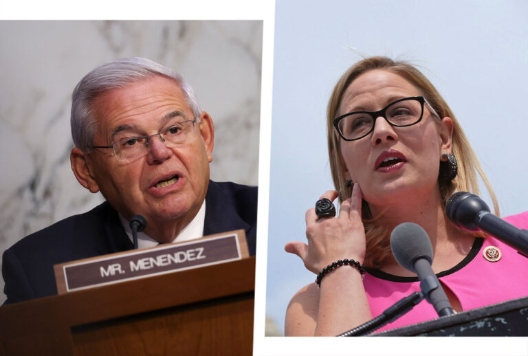 Bob Menendez and Kyrsten Sinema (Photo illustration by Salon/Getty Images)