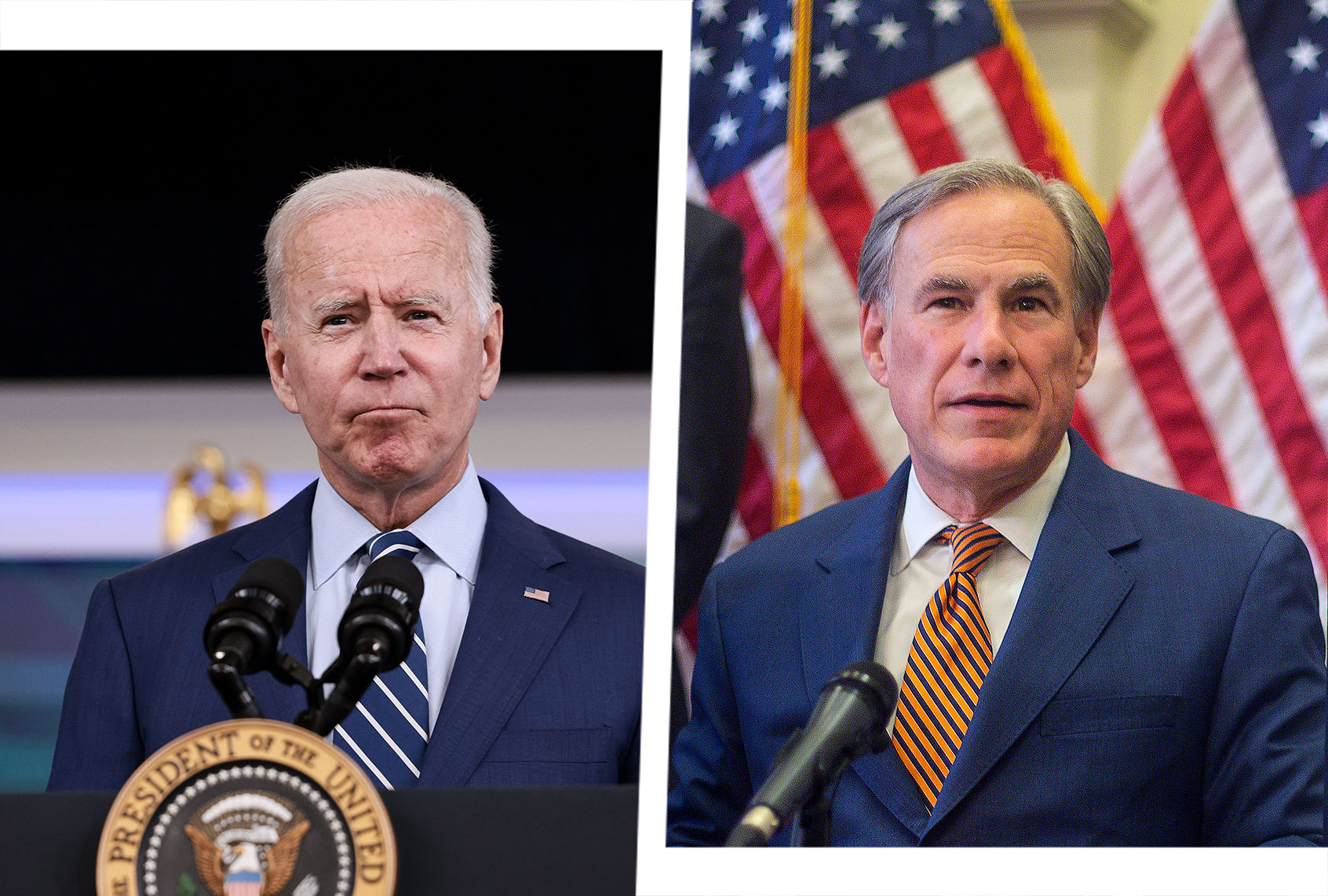 Joe Biden and Greg Abbott (Photo illustration by Salon/Getty Images)