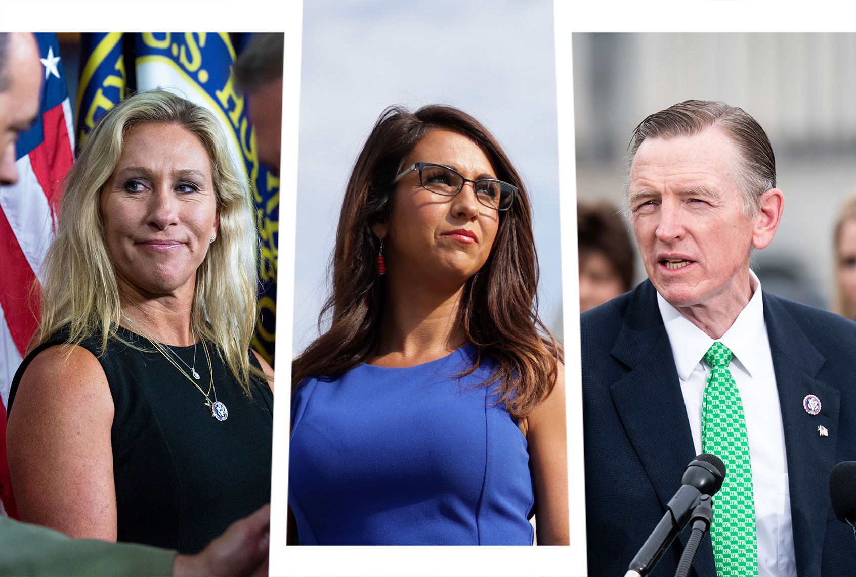 Marjorie Taylor Greene, Lauren Boebert and Paul Gosar (Photo illustration by Salon/Getty Images)
