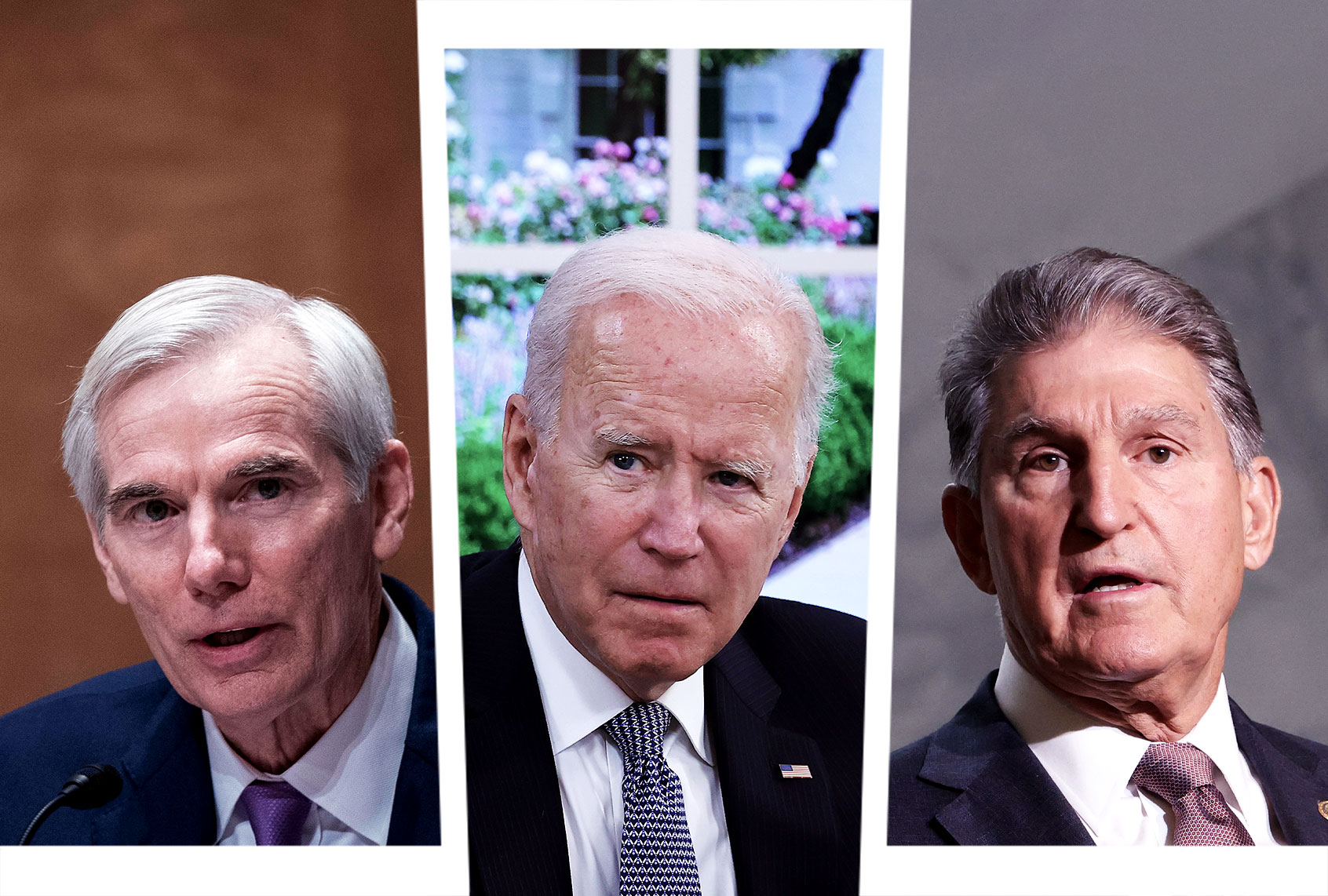 Rob Portman, Joe Biden and Joe Manchin (Photo illustration by Salon/Getty Images)