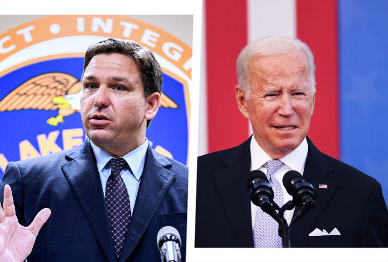 Ron DeSantis and Joe Biden (Photo illustration by Salon/Getty Images)