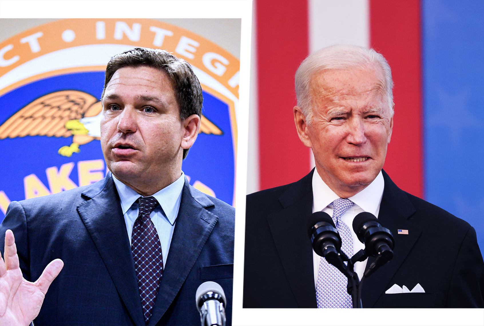 Ron DeSantis and Joe Biden (Photo illustration by Salon/Getty Images)