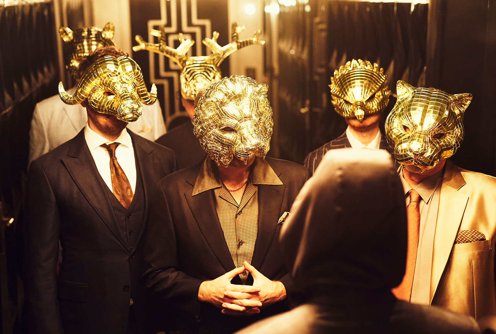 The VIPs in "Squid Game" (Noh Juhan/Netflix)