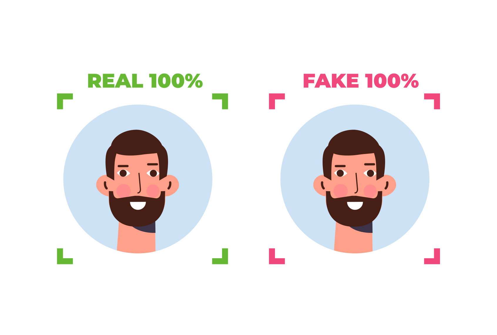 Deepfake, Deep face technology concept illustration (Getty Images/AndSim)