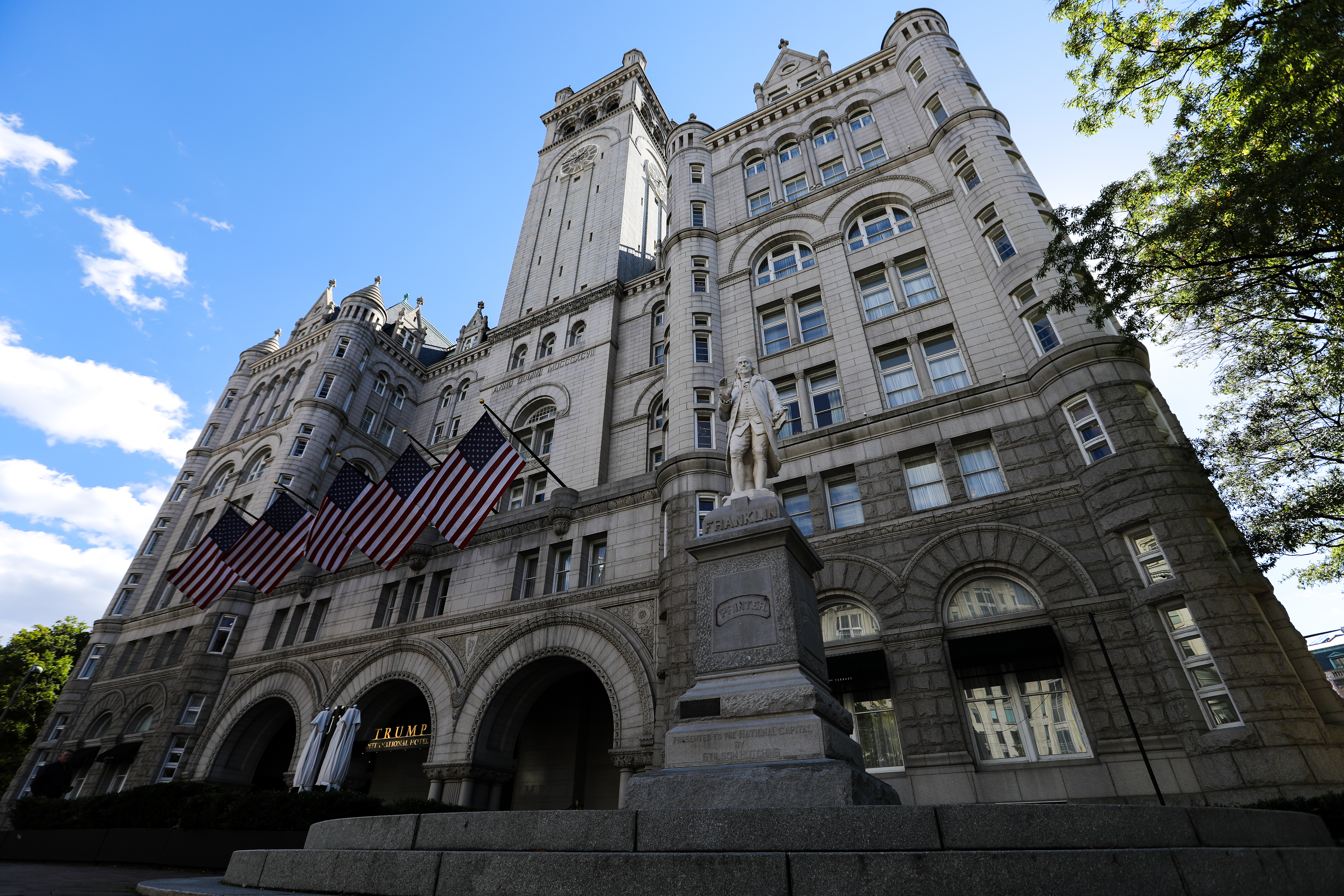 A view of Trump International Hotel in Washington D.C, USA on October 18, 2021. (Yasin Ozturk/Anadolu Agency via Getty Images)