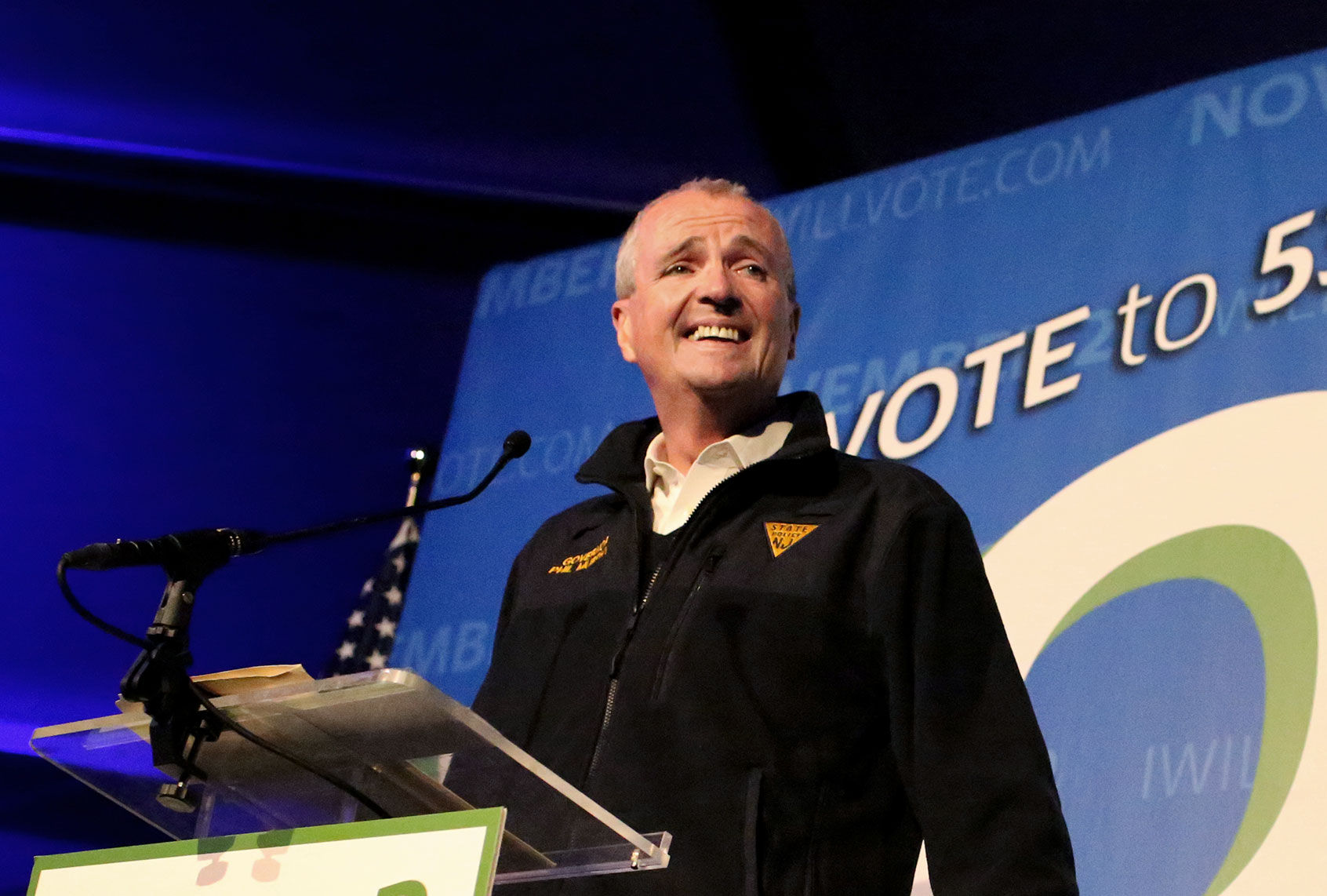 New Jersey Governor Phil Murphy speaks during a Get Out The Vote rally with Senator Bernie Sanders (I-VT) on October 28, 2021 in New Brunswick, New Jersey. Polls have Murphy leading Republican challenger Jack Ciattarelli heading into Election Day on Tuesday. (Yana Paskova/Getty Images)