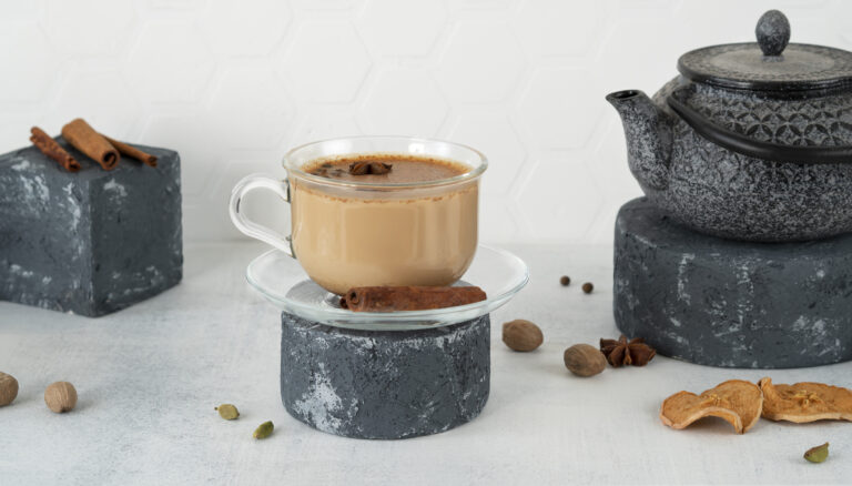 Masala tea Or chai in a glass cup. (Getty Images)