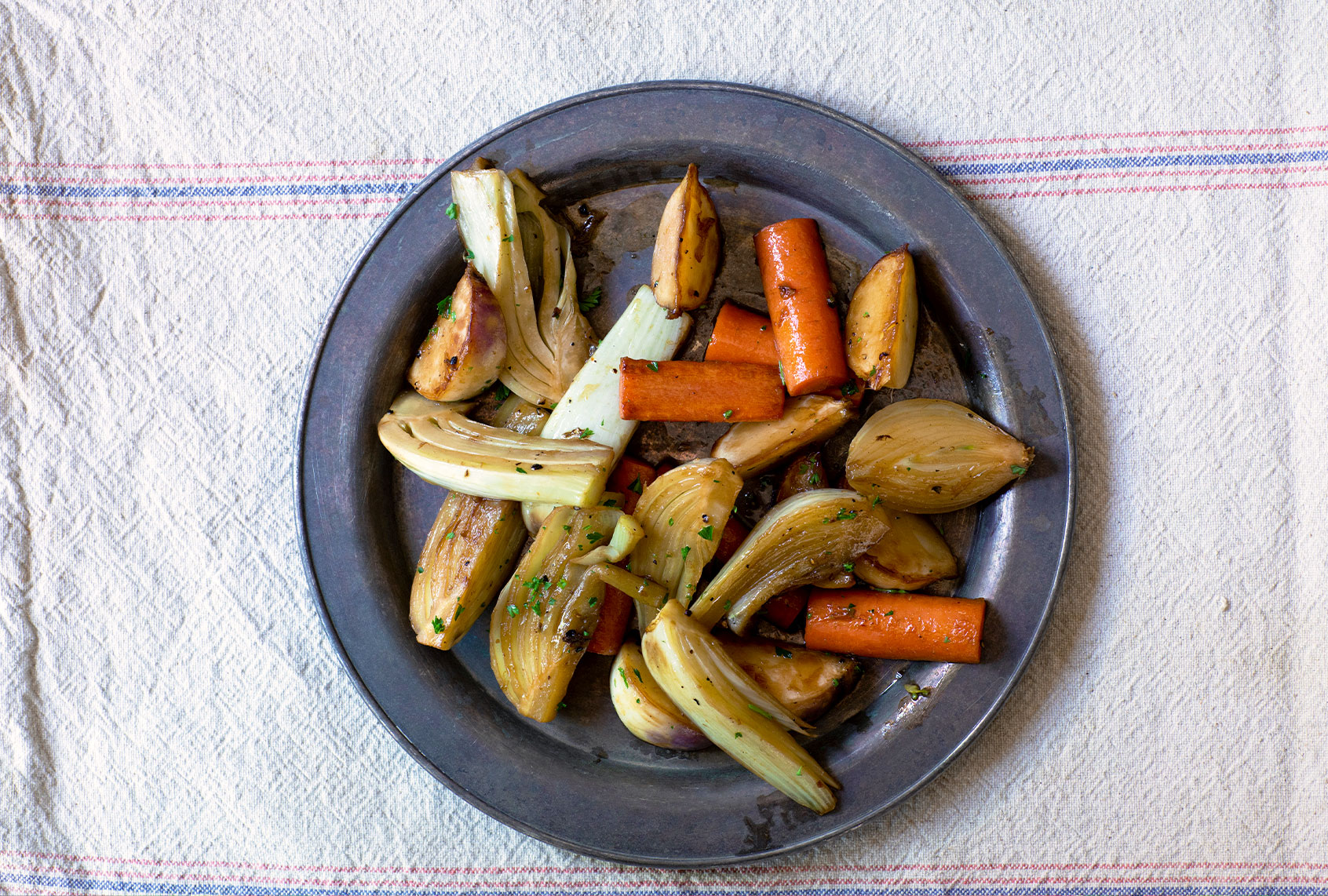 Glazed Root Vegetables from "New Native Kitchen" ﻿﻿﻿﻿b﻿y Freddie Bitsoie and ﻿James O. Fraioli﻿ (New Native Kitchen" / ﻿Abrams)