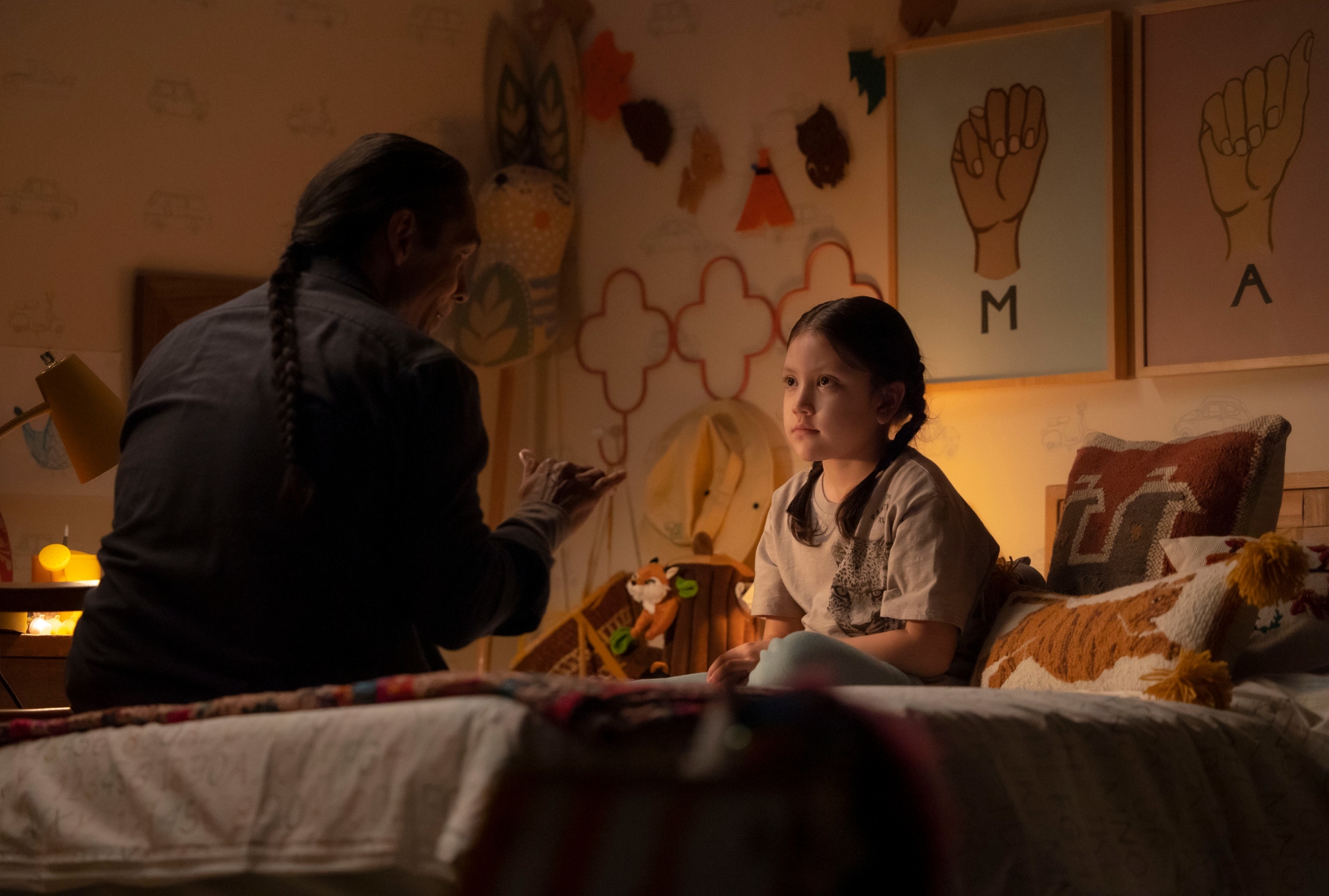 Zahn McClarnon and Darnell Besaw in "Hawkeye" (Marvel Studios)