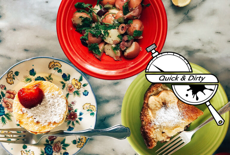 3-Ingredients Cheesecake, Cypriot Potato Salad, and Marzipan Cake (Photo illustration by Salon/Mary Elizabeth Williams)
