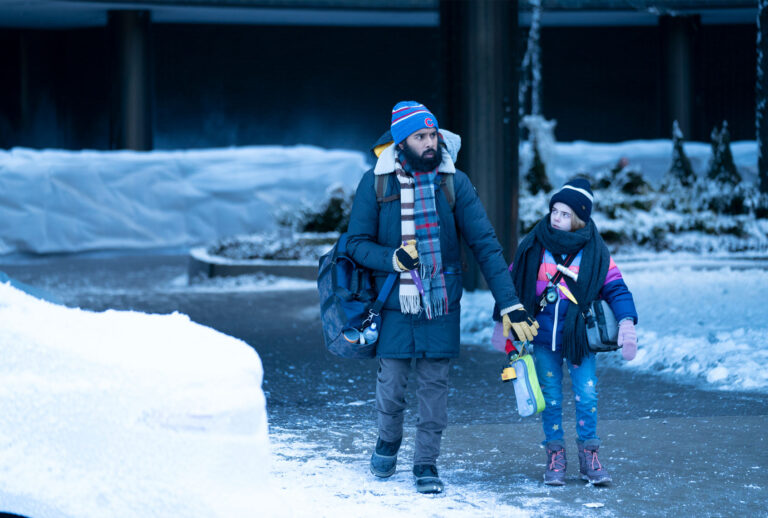 Himesh Patel and Matilda Lawler in "Station Eleven" (Parrish Lewis/HBO Max)