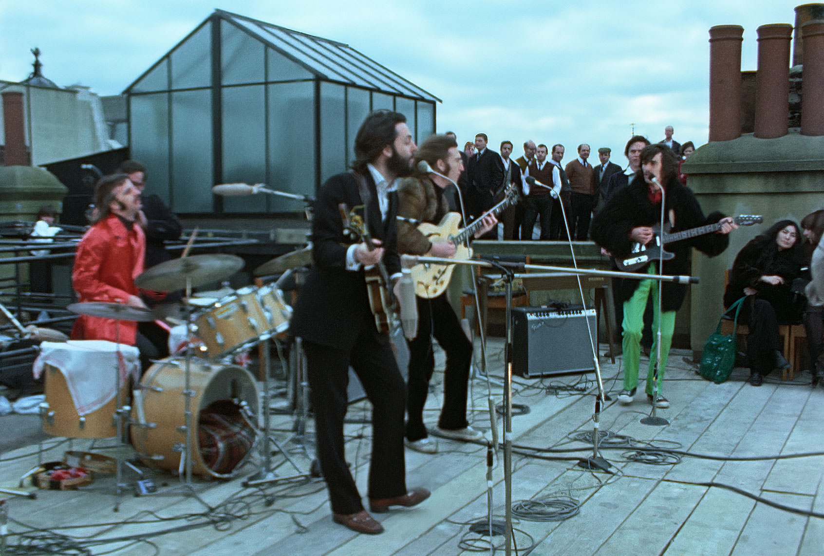 Ringo Starr, Paul McCartney, John Lenon and George Harrison in "The Beatles: Get Back" (Apple Corps Ltd./Disney+)