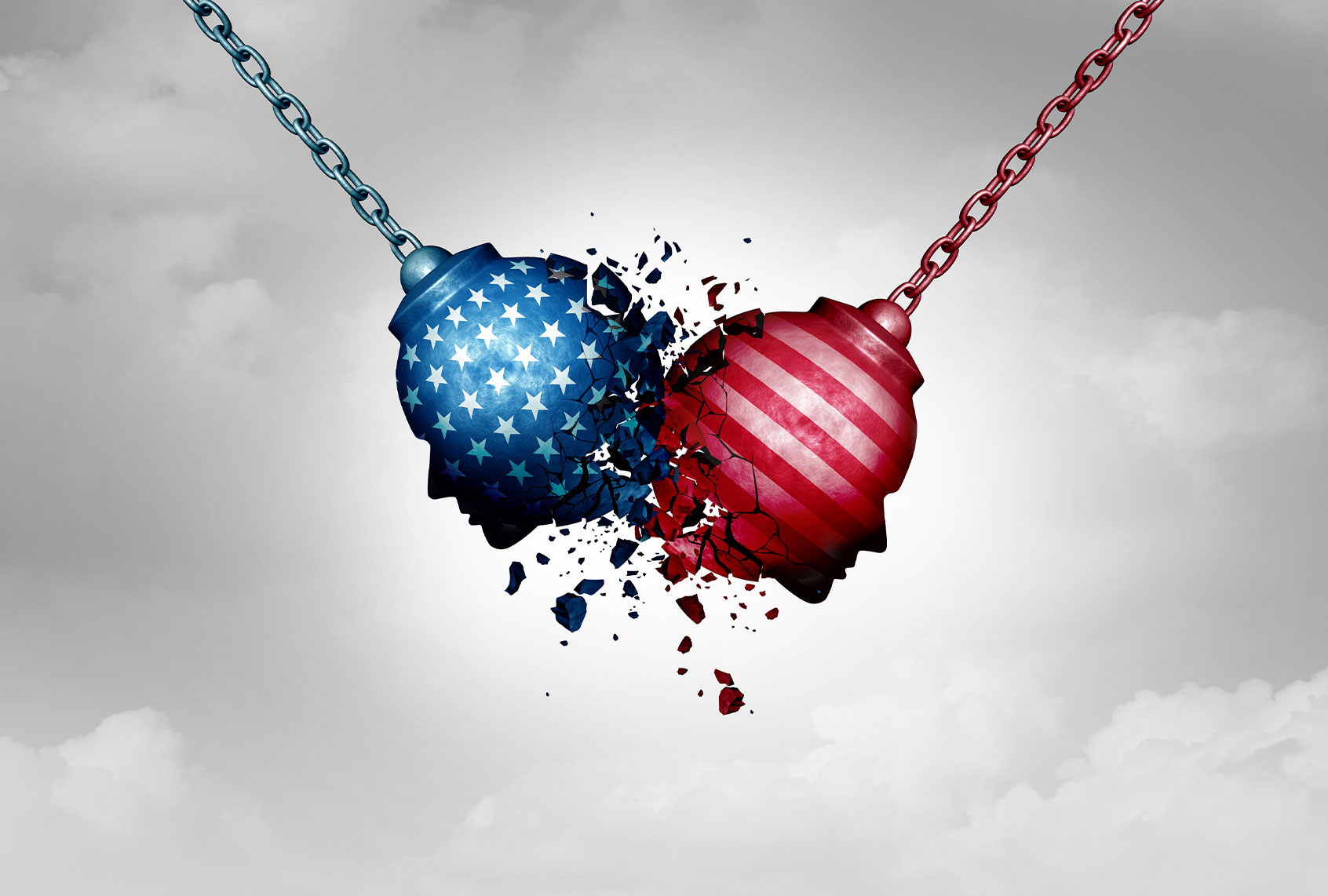 United States crisis and a divided America (Getty Images/wildpixel)