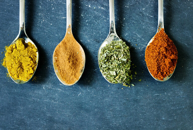 Cooking spices displayed on a series of spoons. (Getty Images)